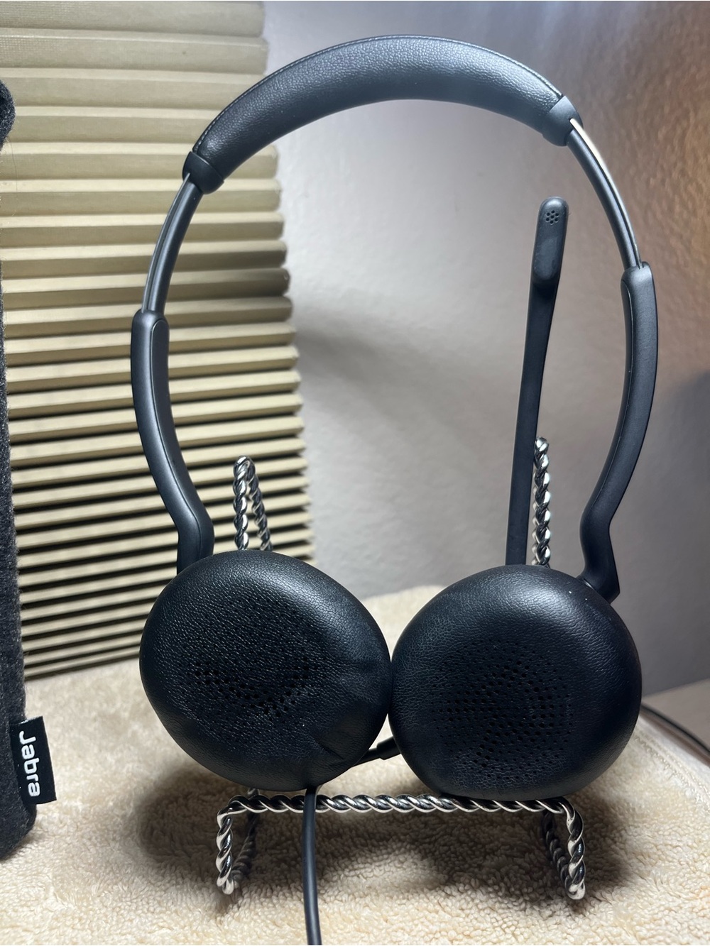 Jabra Black Wired On-Ear Headphones with Boom Microphone 368